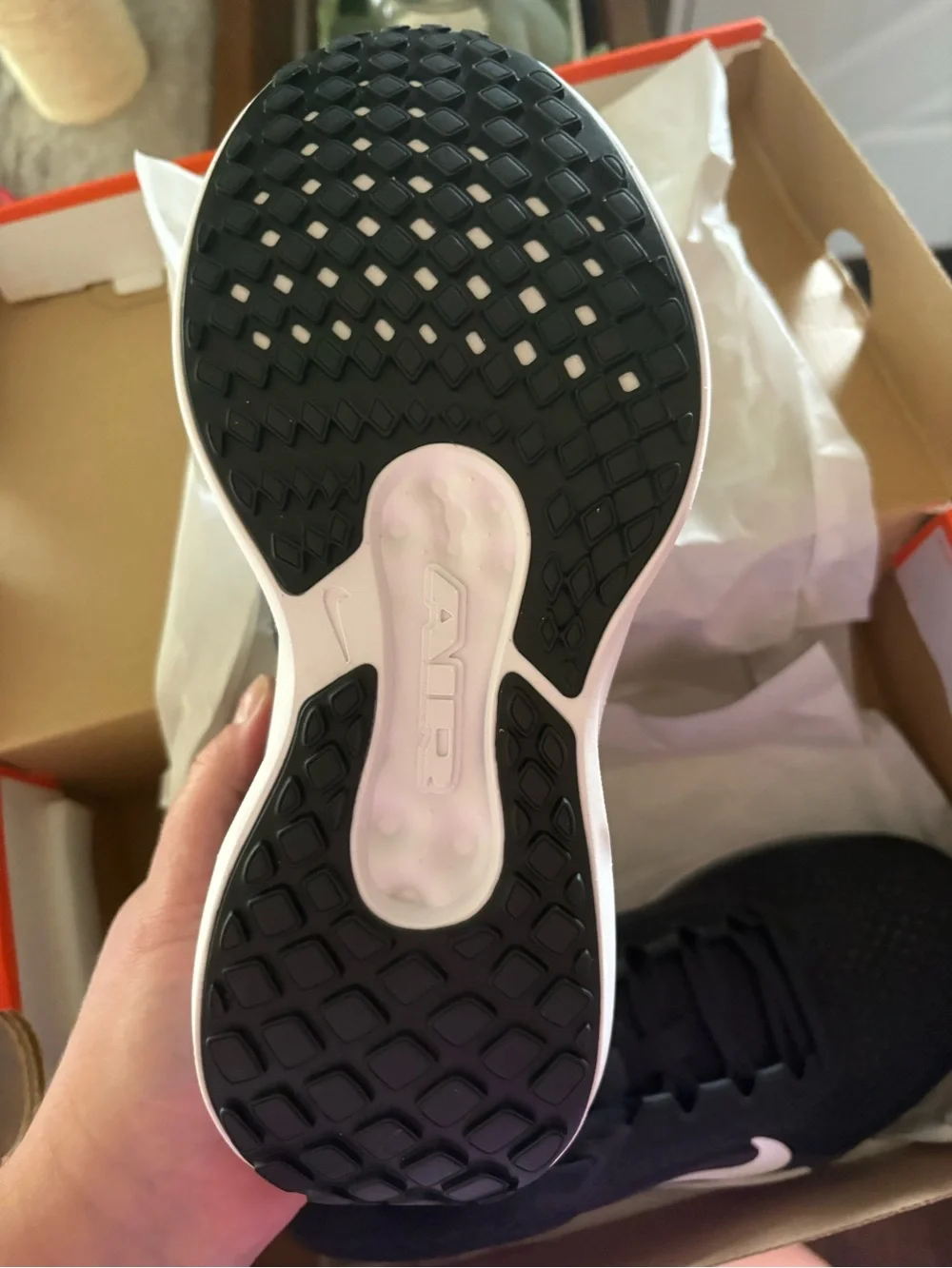 Nike Black and White Women's Air Running Sneakers